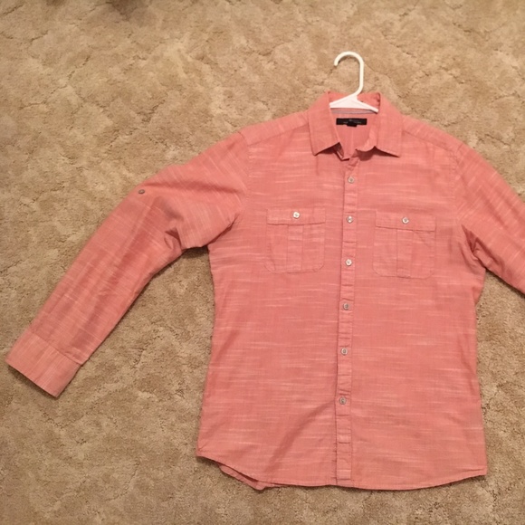 Marc Anthony Button Down - Color Salmon - Picture 2 of 3